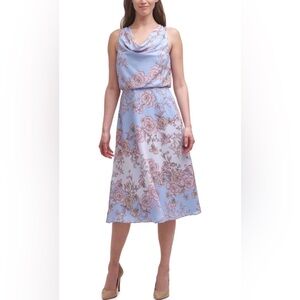 Vince CamutoFloral Blue and Pink Women's Dress 16